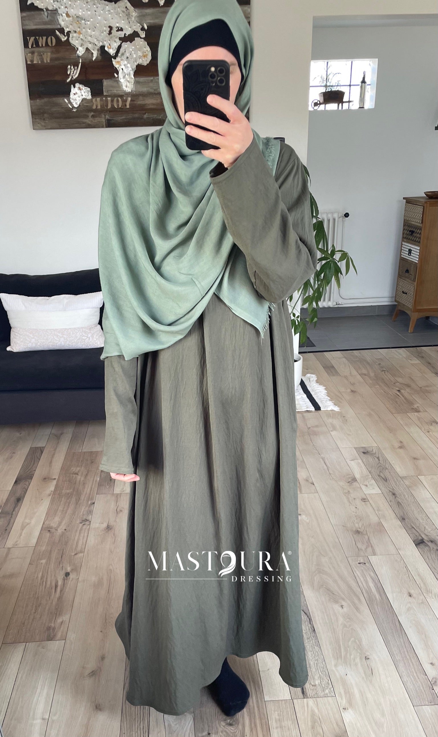Robe effet lin