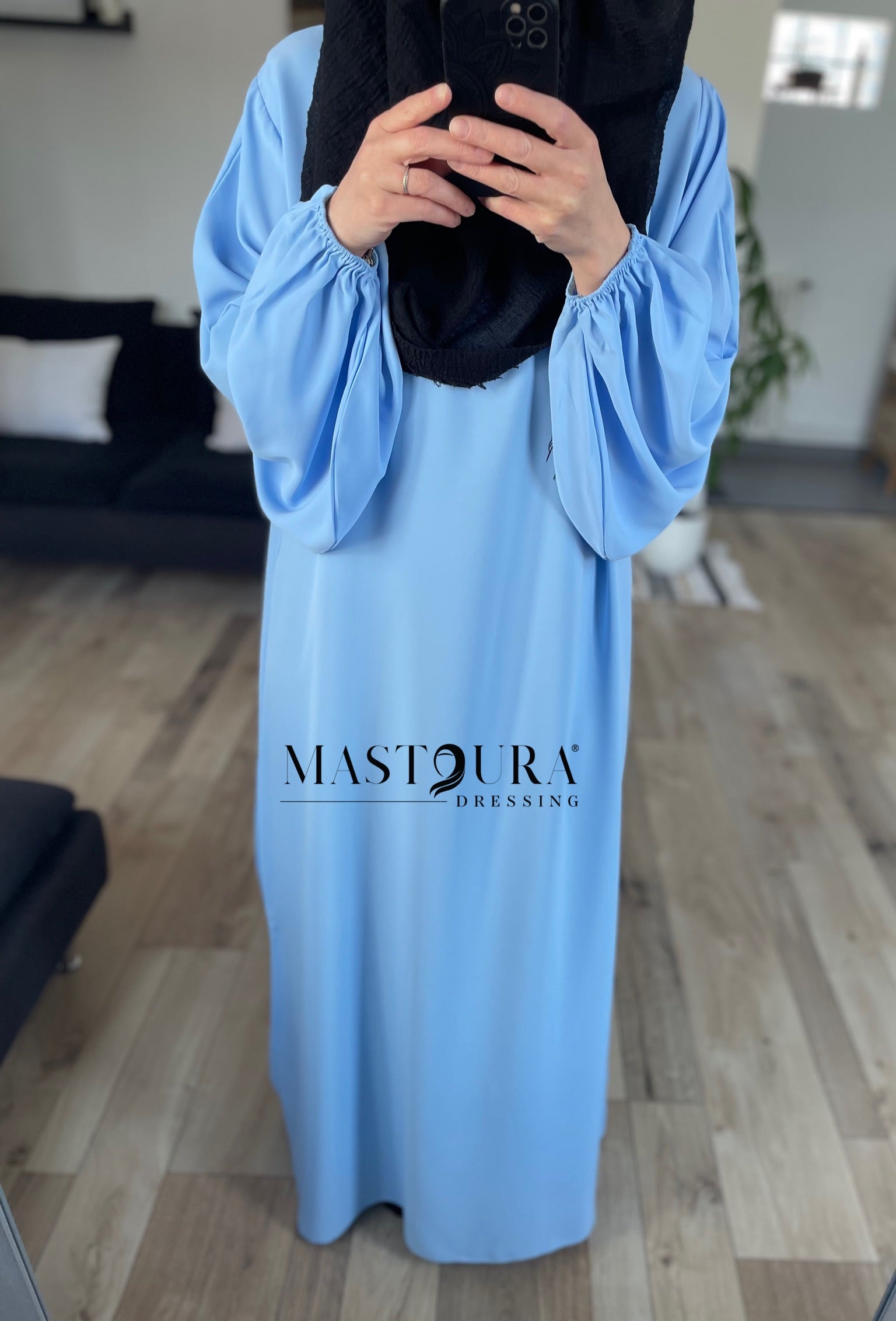 Abaya manche bouffante