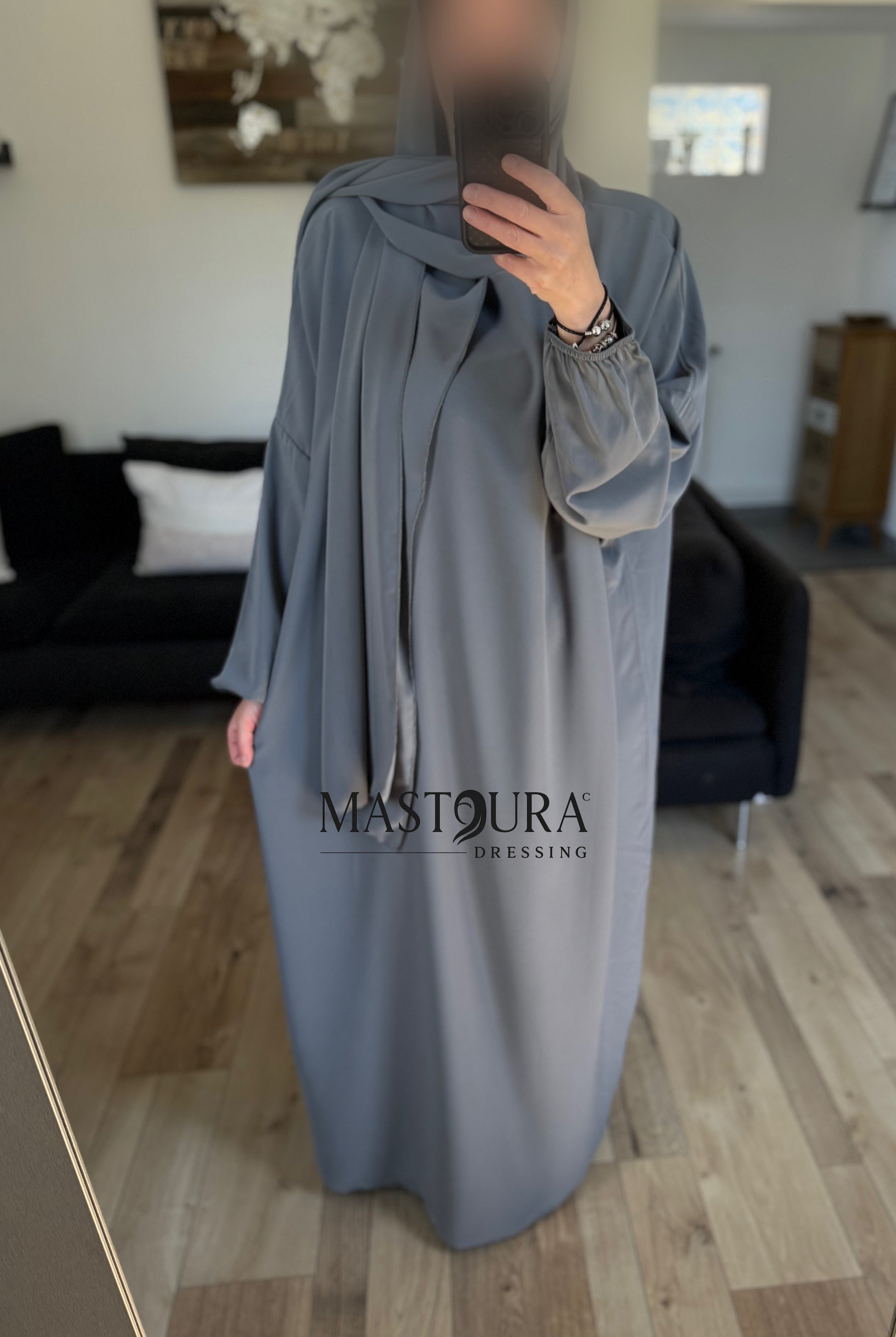 Abaya hijab intégré