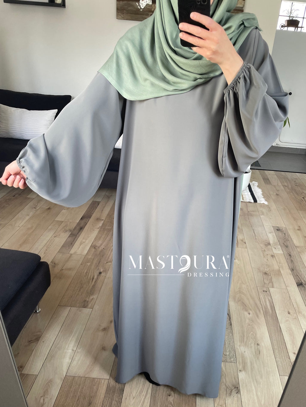 Abaya manche bouffante