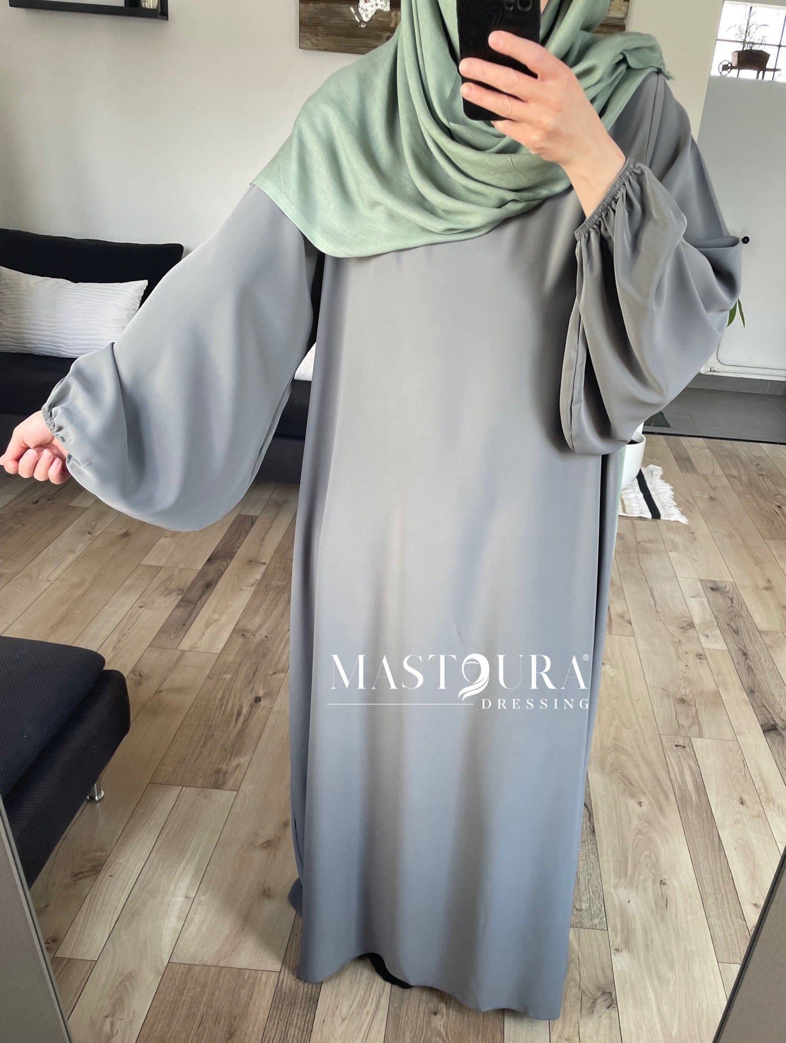Abaya manche bouffante