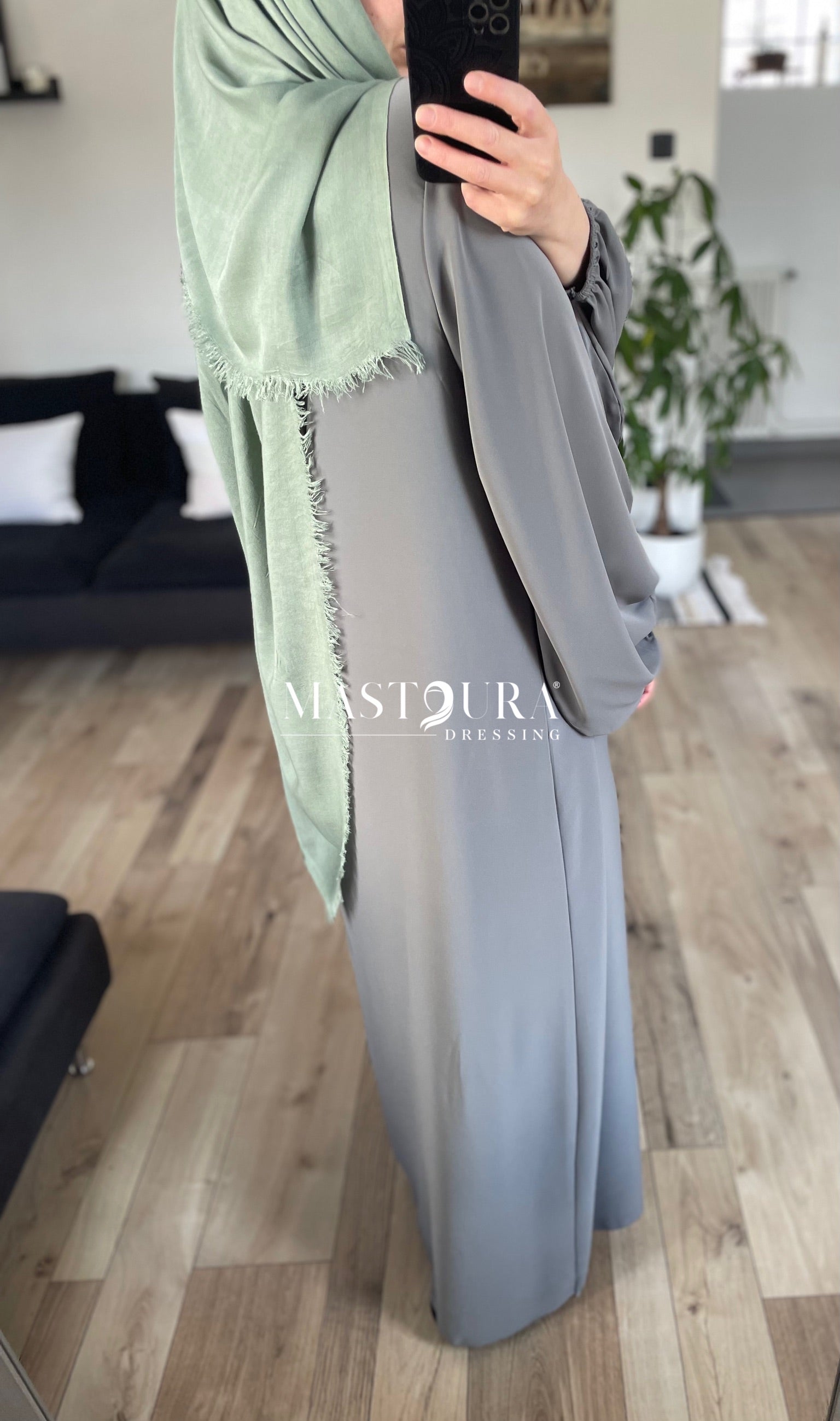 Abaya manche bouffante
