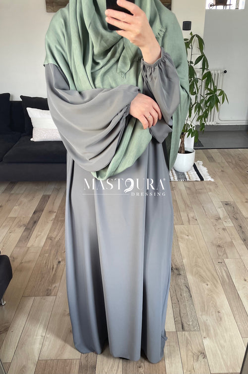Abaya manche bouffante