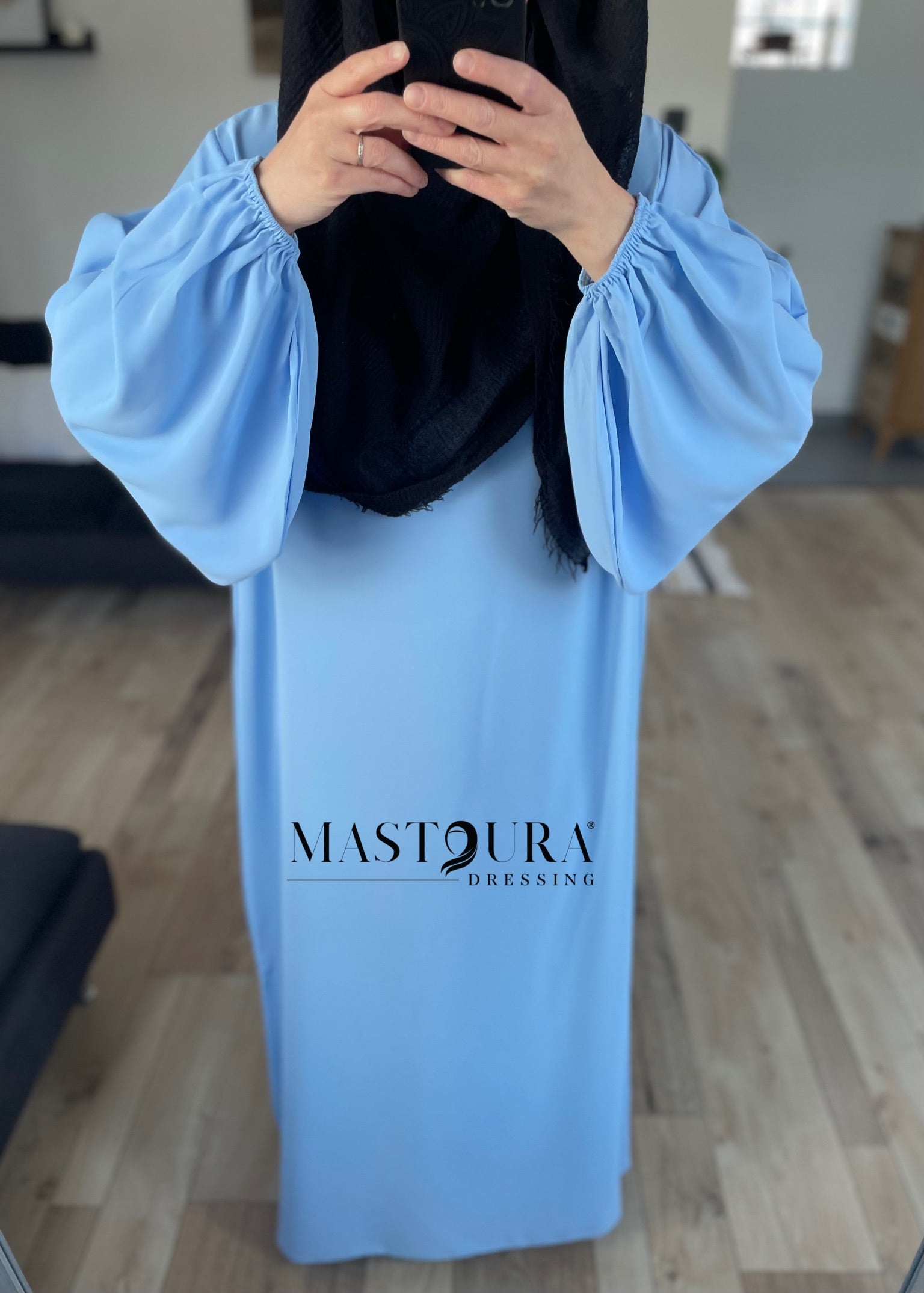 Abaya manche bouffante