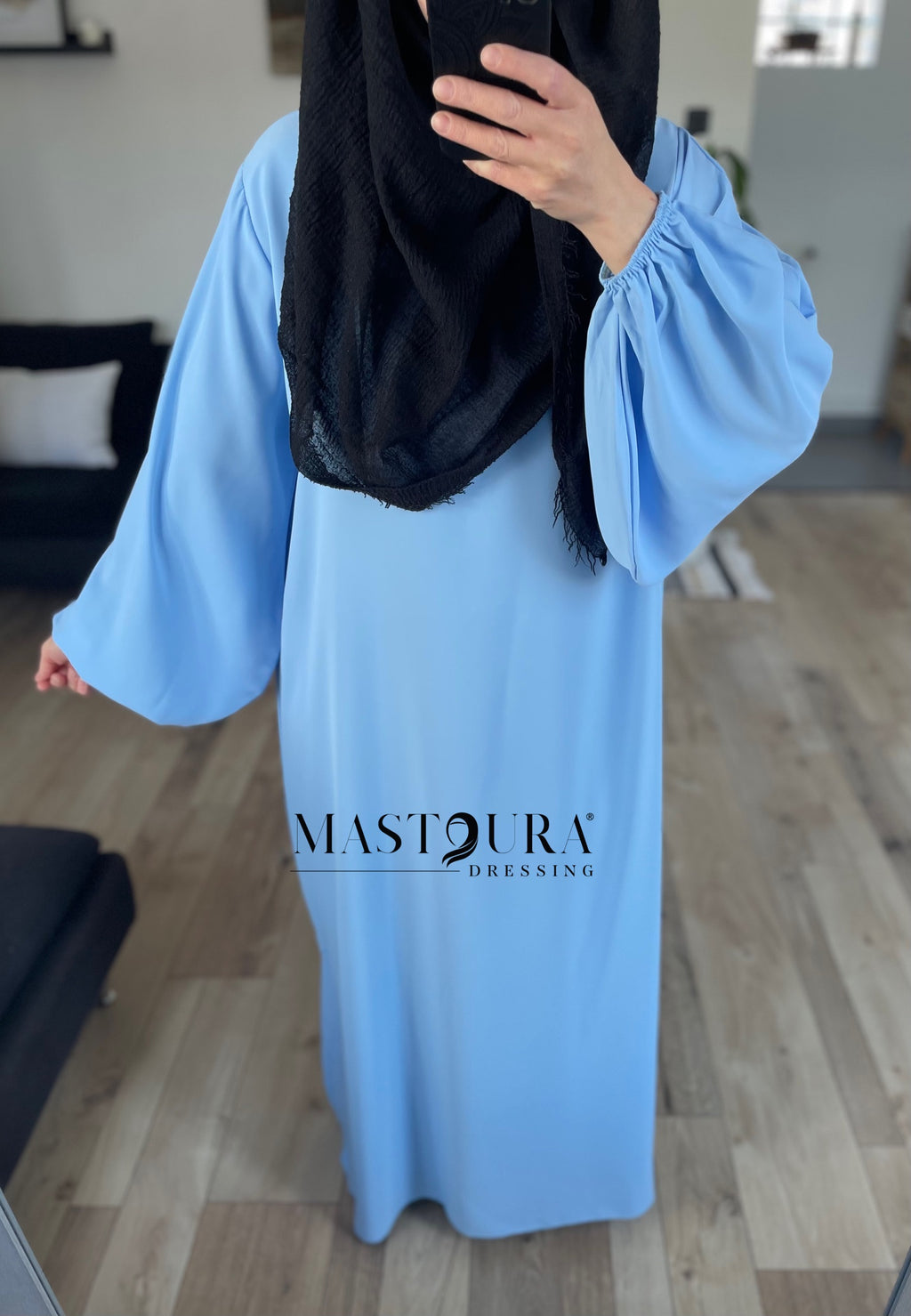 Abaya manche bouffante