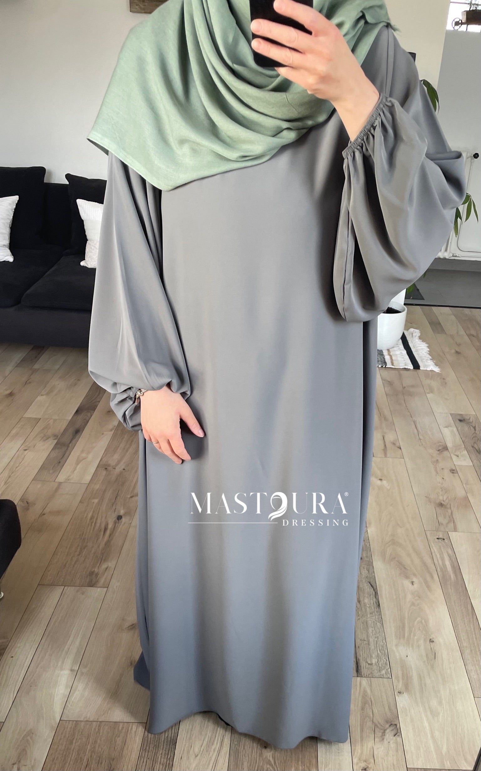 Abaya manche bouffante